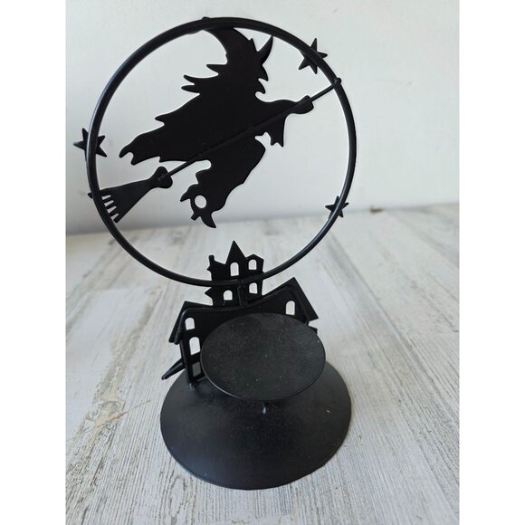 Joelson metal witch haunted house candle holder votive Halloween decor sky - Picture 5 of 9